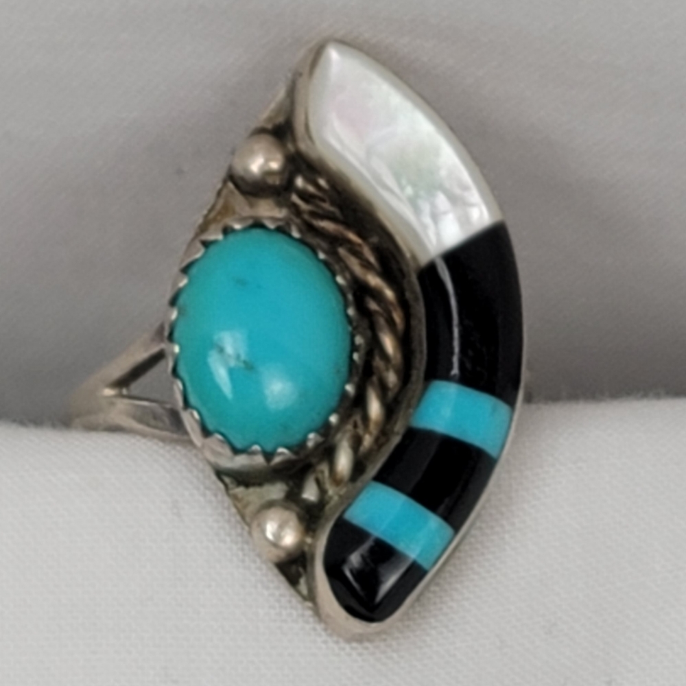 Vintage Tourquose Silver Ring Indian Jewelry